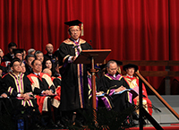 Prof. Rocky Tuan lays out his vision for CUHK in his speech at the Installation Ceremony